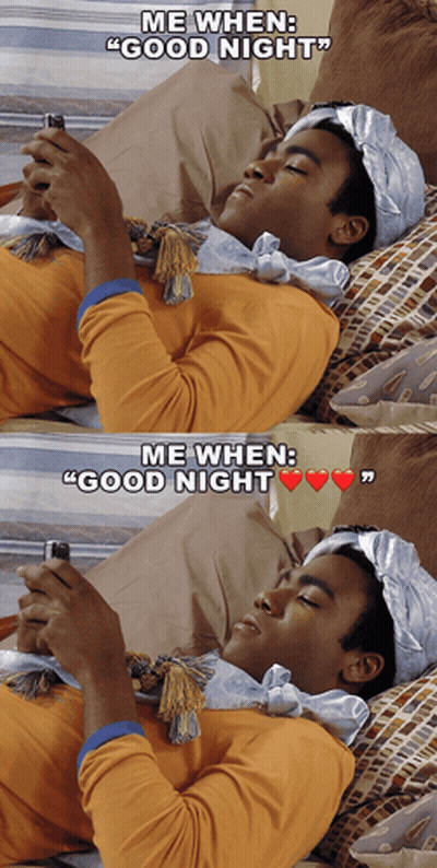 Man Laying On Bed On Phone Me When Good Night GIF