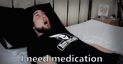 Man Laying On Bed Saying I Need Medication GIF