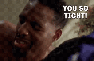 Man Laying On Bed Saying You So Tight GIF