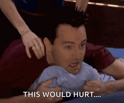 Man Laying on Bed Woman Holding Head Saying This Would Hurt