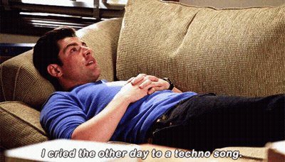 Man Laying On Couch I Cried The Other Day To A Techno Song GIF