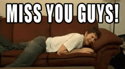 Man Laying On Couch Miss You Guys GIF
