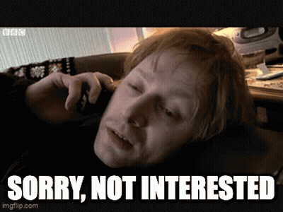 Man Laying On Couch Talking On Cell Phone Sorry Not Interested GIF