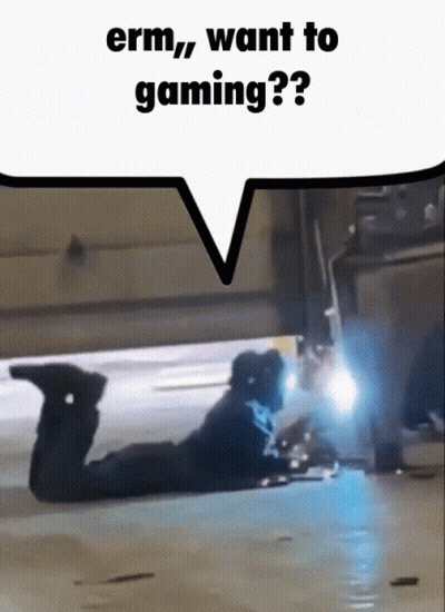 Hombre acostado en el suelo diciendo Erm GIF