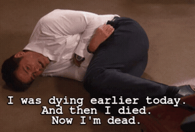 Man Laying On Floor Saying I Was Dying Earlier Today And Then I Died GIF