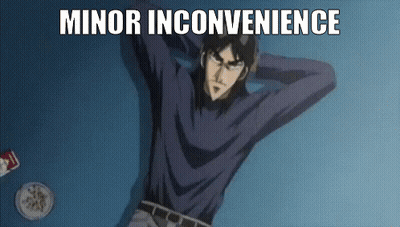 Man Laying On Floor Saying Minor Inconvenience GIF