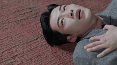 Man Laying On Floor With Hand On Chest Saying Beautiful GIF