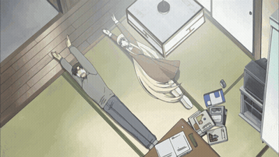 Man Laying On Floor With Outstretched Arms GIF