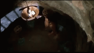 Man Laying On Floor With Soap Bowl Hanging GIF