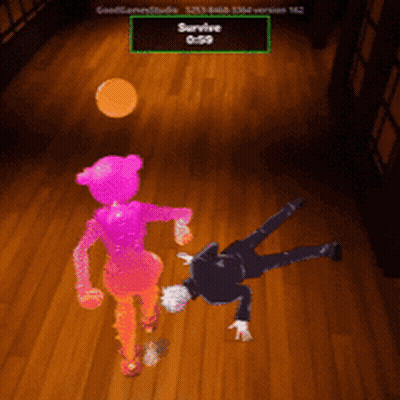 Man Laying On Floor Woman Running GIF