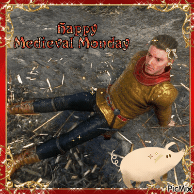 Man Laying On Ground Happy Medieval Monday GIF