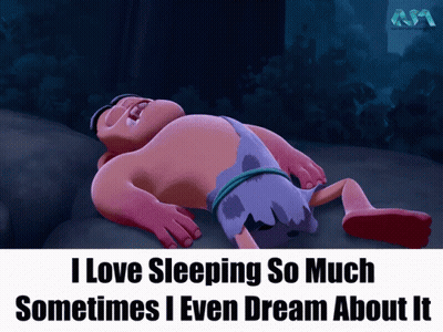Man Laying On Ground Saying I Love Sleeping So Much Sometimes I Even Dream About It GIF