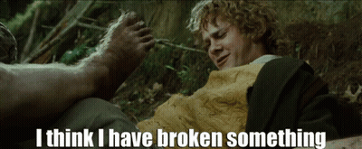 Man Laying On Ground Saying I Think I Have Broken Something GIF