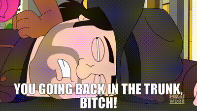 Man Laying On Ground Saying You Going Back In The Trunk Bitch GIF