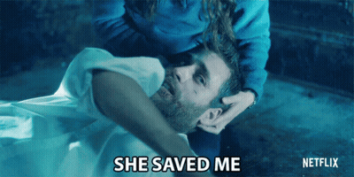 Man Laying On Ground She Saved Me GIF
