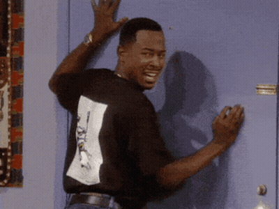Man Leaning Against Door GIF