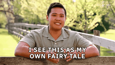 Man Leaning On Fence Says I See This As My Own Fairy Tale GIF