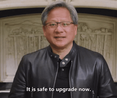 Man Leather Jacket Glasses Says Safe To Upgrade GIF