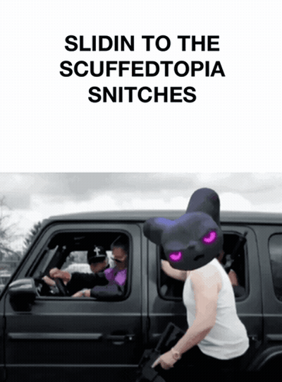 Man Leaving Car Slidin To The Scuffedtopia Snitches GIF