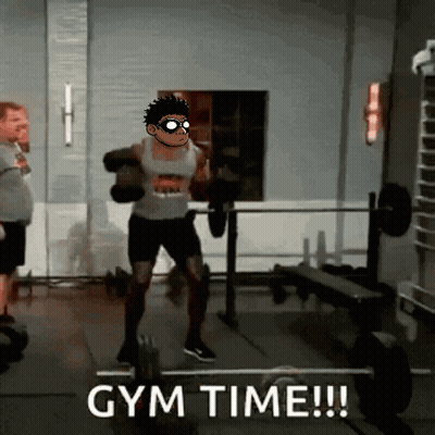 Man Lifting Barbell In Gym GIF