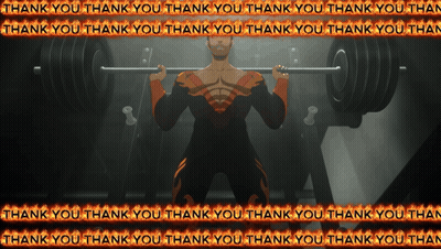 Man Lifting Barbell Saying Thank You GIF