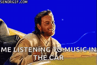Man Listening To Music In Car GIF