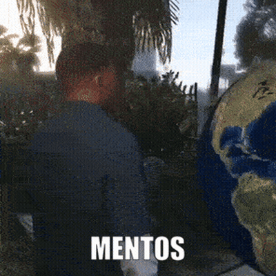 Man Looking At Globe With Mentos GIF