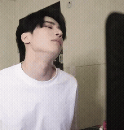 Man Looking At Himself In Mirror GIF