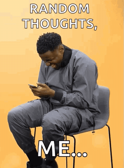 Man Looking At Phone Random Thoughts Me GIF