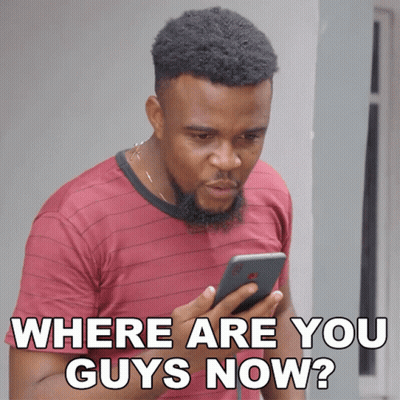 Man Looking At Phone Saying Where Are You Guys Now GIF
