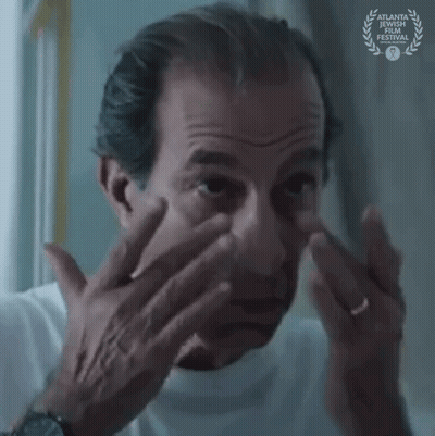 Man Looking In Mirror With Laurel Wreath Atlanta International Film Festival GIF