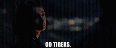 Man Looking Out Window At Night Go Tigers GIF