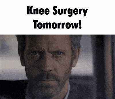 Man Looking Out Window Knee Surgery Tomorrow GIF