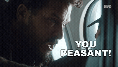Man Looking Out Window Saying You Peasant GIF