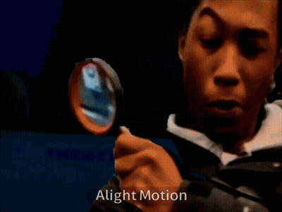 Man Looking Through Magnifying Glass Alight Motion GIF