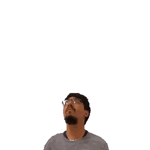 Man Looking Up At 29 Sticker