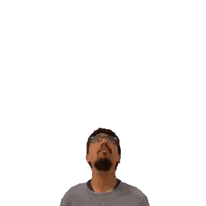 Man Looking Up At Number 14 With Stars Sticker