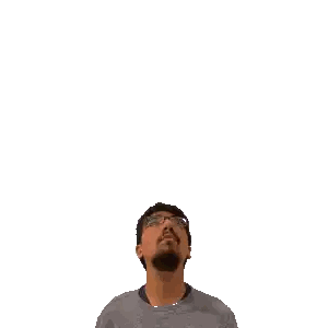 Man Looking Up At Number 18 Sticker