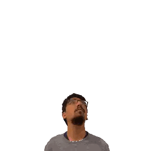 Man Looking Up At Number 24 Sticker