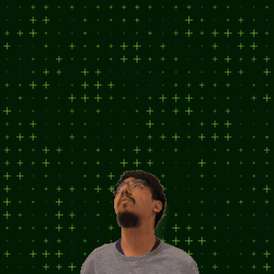 Man Looking Up At Number Seven Surrounded By Stars GIF