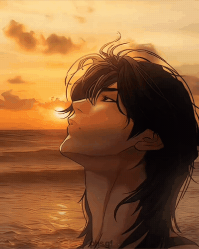 Man Looking Up At Sunset Bysg GIF