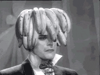 Man Loves His Crazy Banana Hair GIF