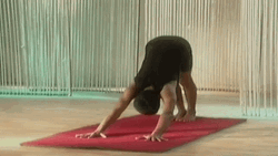 Man Lunge Stretch Yoga Mat GIF