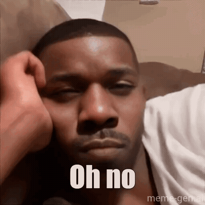 Man Lying In Bed With Oh No GIF