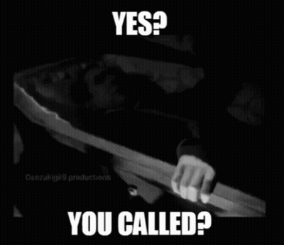 Man Lying In Coffin Saying Yes You Called GIF