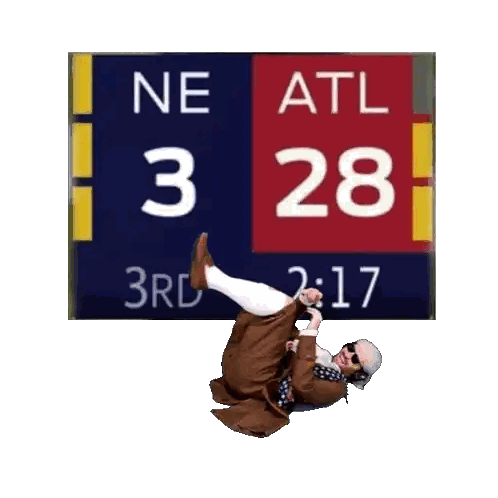 Man Lying In Front Of Scoreboard Sticker