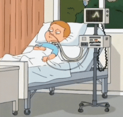 Man Lying In Hospital Bed GIF