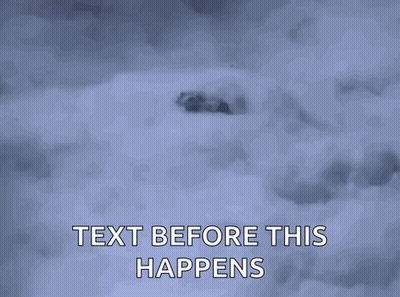 Man Lying In Snow With Text GIF
