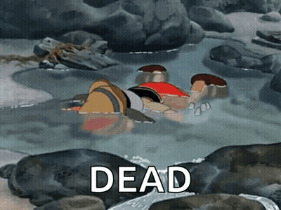 Man Lying in Water Dead