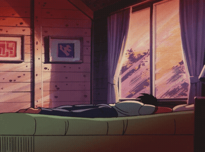 Man Lying on Bed